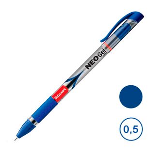 Ручка гелевая Luxor "Neo Gel", 0,5 мм, синяя, цена за штуку / Ручки гелевые неавтоматические