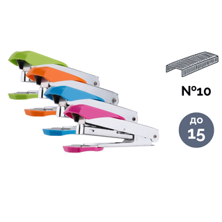 Степлер сшивает до 15 листов, Deli, №10, металлический, ассорти / Степлеры oe.kz Степлер сшивает до 15 листов, Deli, №10, металлический, ассорти / Степлеры