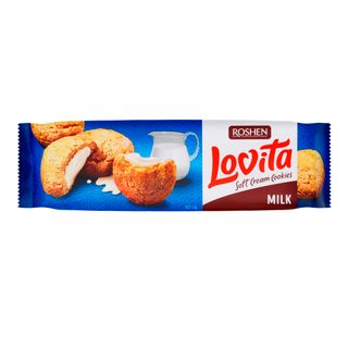 Майқоспа печенье Roshen "Lovita", сүт салмасымен, 127 гр / Печенье, вафлилер, крекерлер