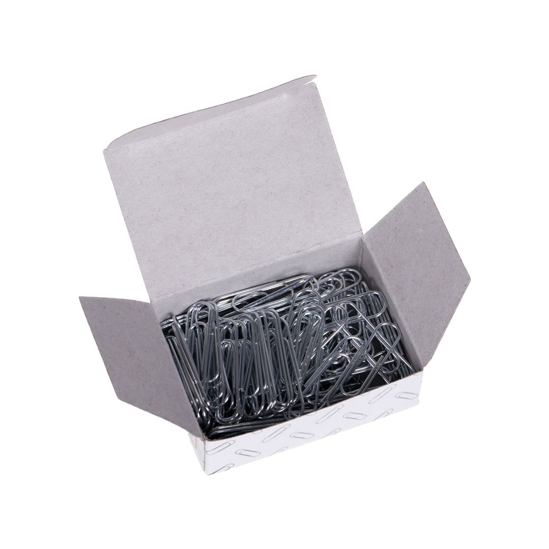 Скрепки канцелярские OfficeSpace, 28 мм, 100 шт., оцинкованные, овальные / Скрепки канцелярские №2