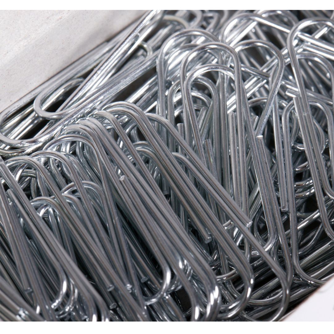 Скрепки канцелярские OfficeSpace, 28 мм, 100 шт., оцинкованные, овальные / Скрепки канцелярские №3