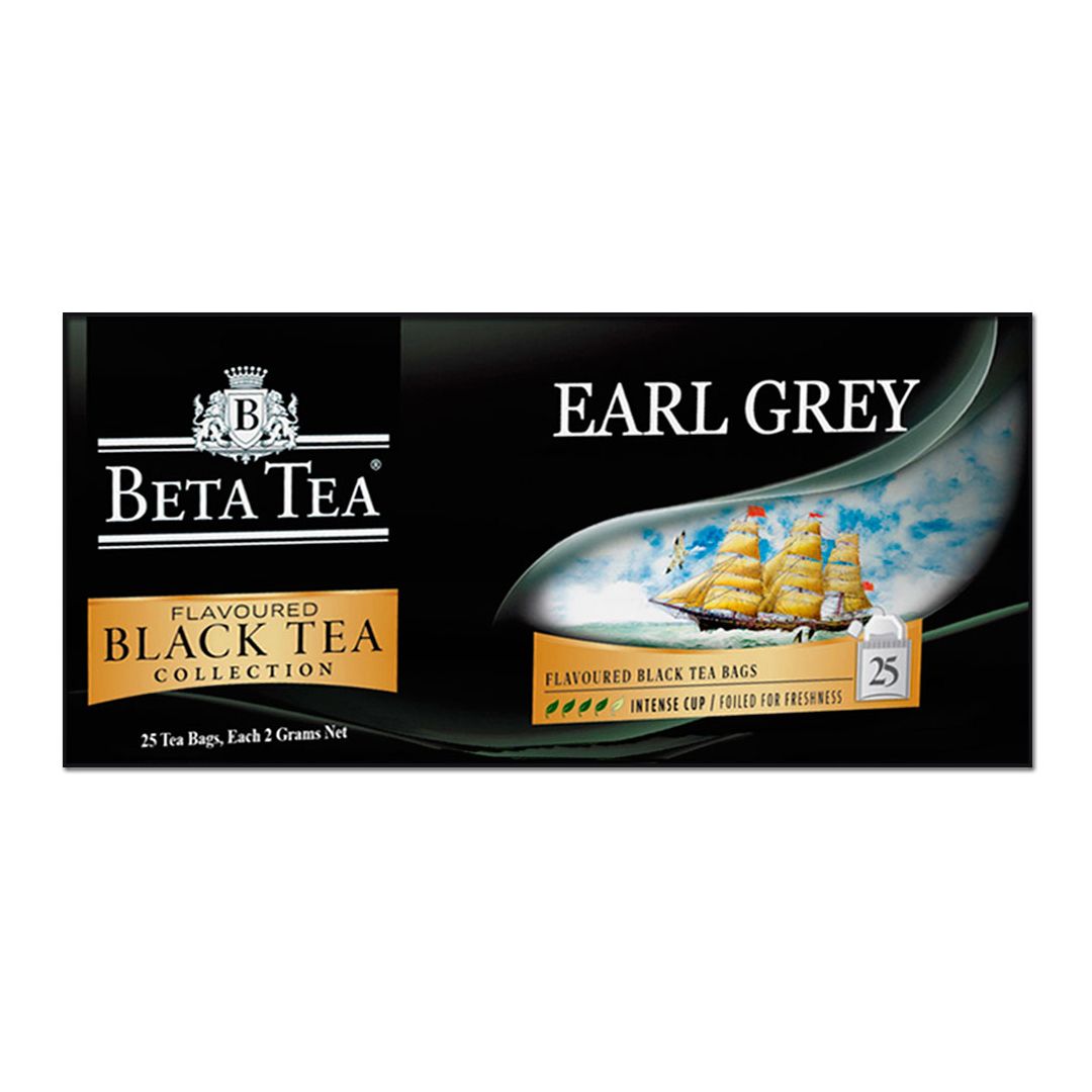 Чай Beta Tea "Earl Grey", черный, 25 пакетиков / Чай пакетированный