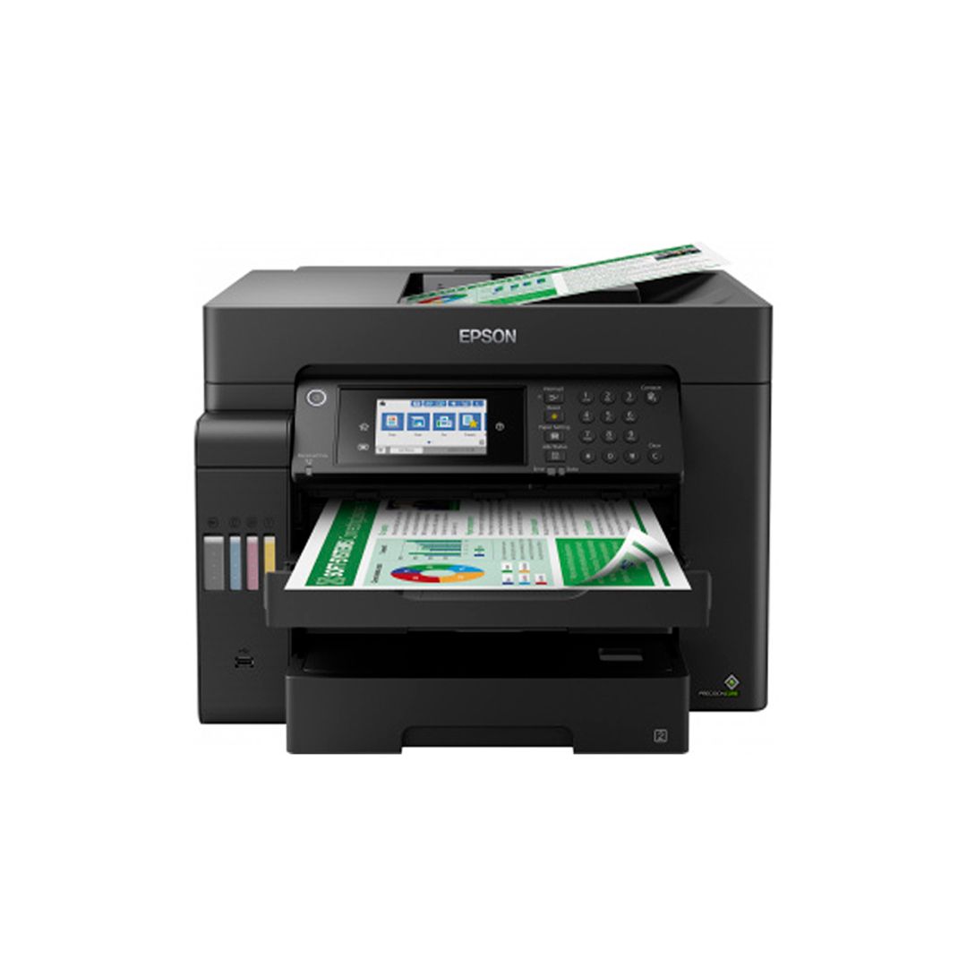 МФУ струйное цветное Epson L5150, А3+, 4800*2400, 32 стр/мин, LAN, Wi-Fi, факс / Струйные