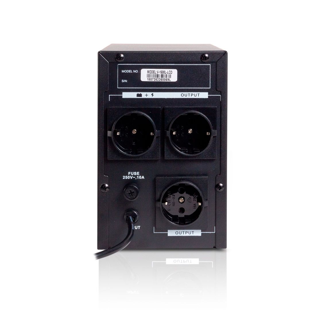 ИБП SVC V-1500-L-LCD, Smart, USB, 1500ВА/900Вт, черный