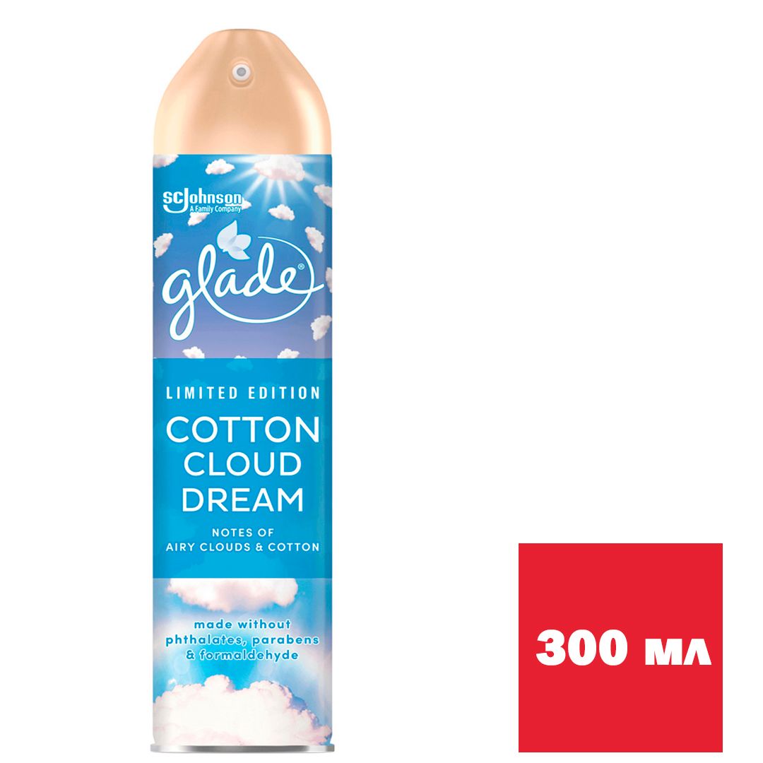 Освежитель воздуха Glade "Воздушные облака и хлопок", 300 мл / Освежители воздуха