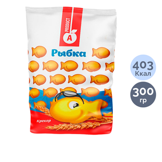 Печенье A-Product "Балық тәріздес крекер", 300 гр / Печенье, вафлилер, крекерлер
