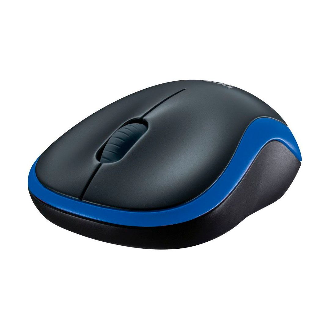 Мышь беспроводная Logitech M185, USB, 3 кнопки, 1000 dpi, синяя / Мыши беспроводные №2