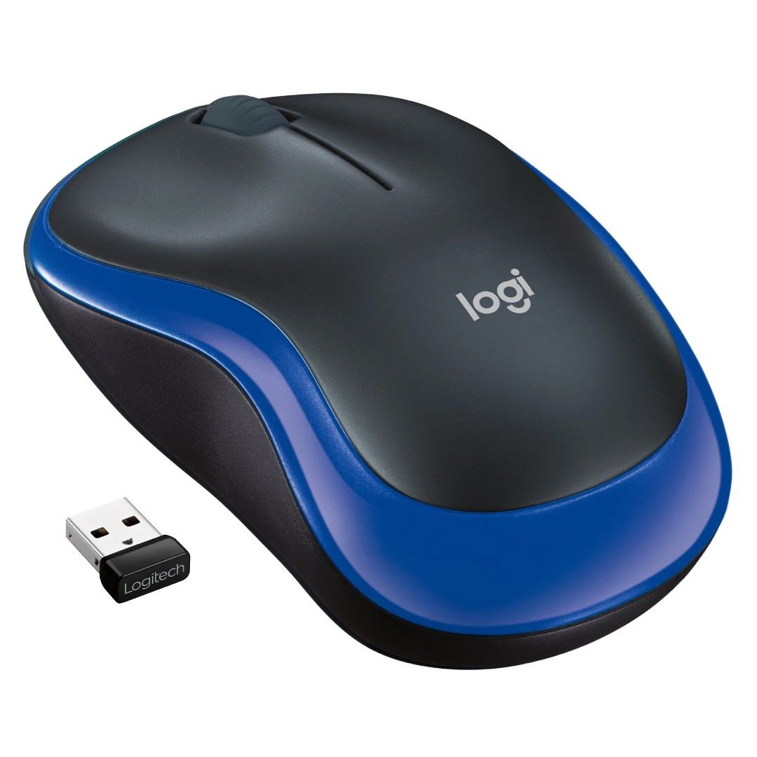 Мышь беспроводная Logitech M185, 3 кнопки, 1000 dpi, USB, синяя / Мыши беспроводные №2 oe.kz Мышь беспроводная Logitech M185, 3 кнопки, 1000 dpi, USB, синяя / Мыши беспроводные №2