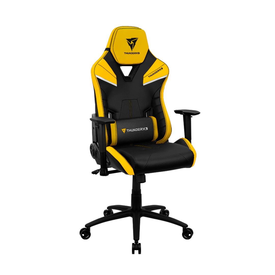 Игровое компьютерное кресло ThunderX3 TC5, искусственная кожа, желтый / Игровые кресла №3