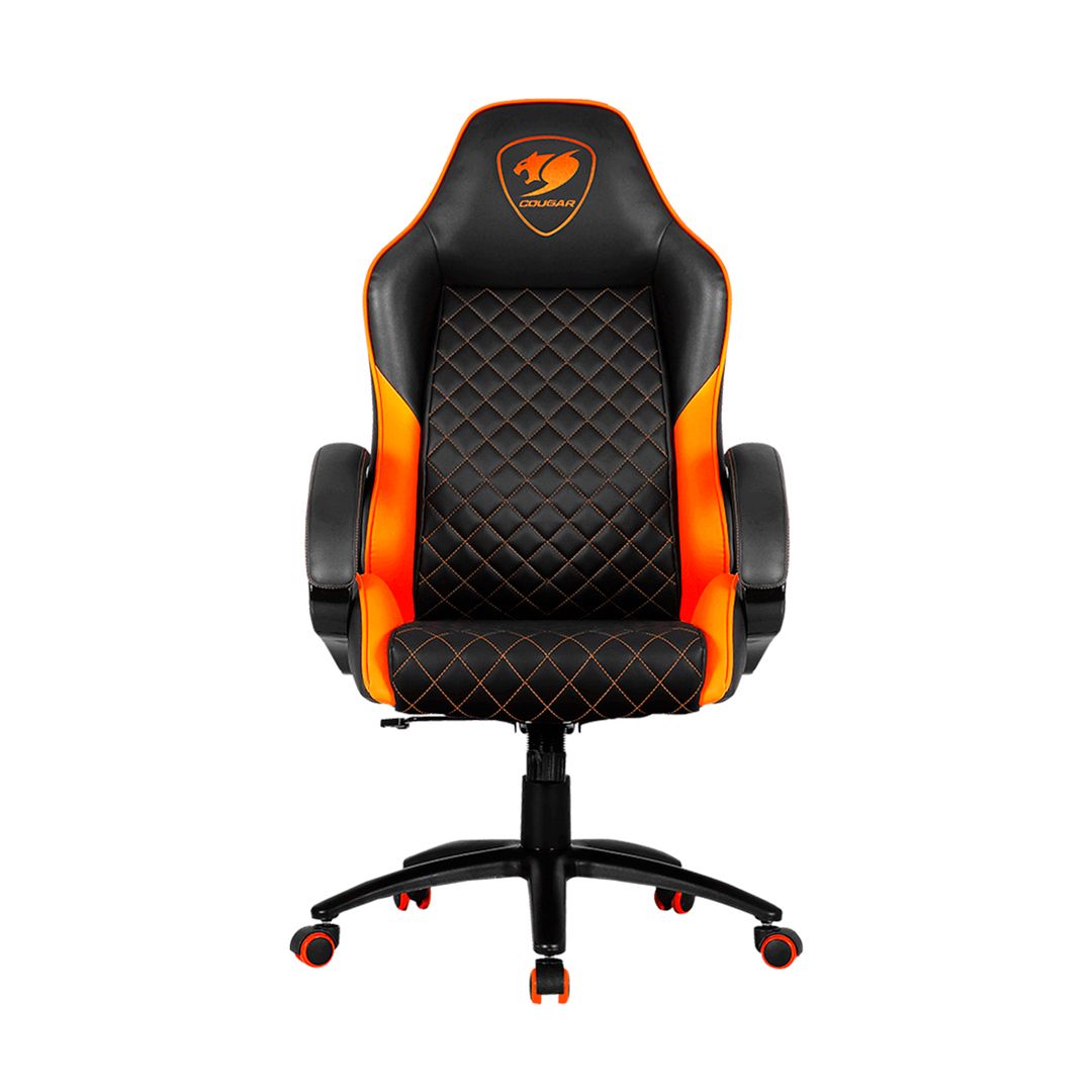 Игровое компьютерное кресло Cougar FUSION, искусственная кожа, черно-оранжевый / Игровые кресла