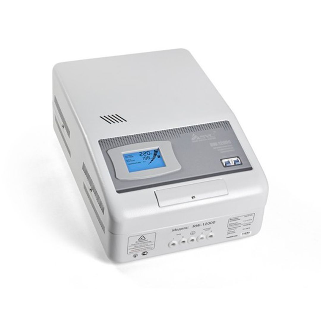 Стабилизатор напряжения SVC RW-12000, 12000ВА/10000Вт, серый / Источники бесперебойного питания