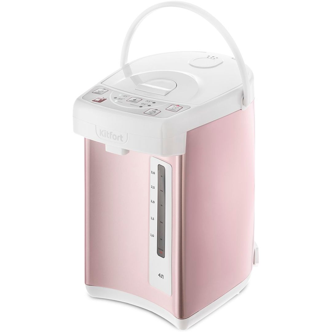 Термопот Kitfort КТ-2508-2, металл/пластик, 4 литра, 2200–2600 Вт, белый / Термопоты	 №2