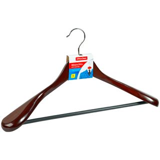 Киім ілгіштер OfficeClean, ағаш, анатомиялық, шие түсті / Ілгіштер