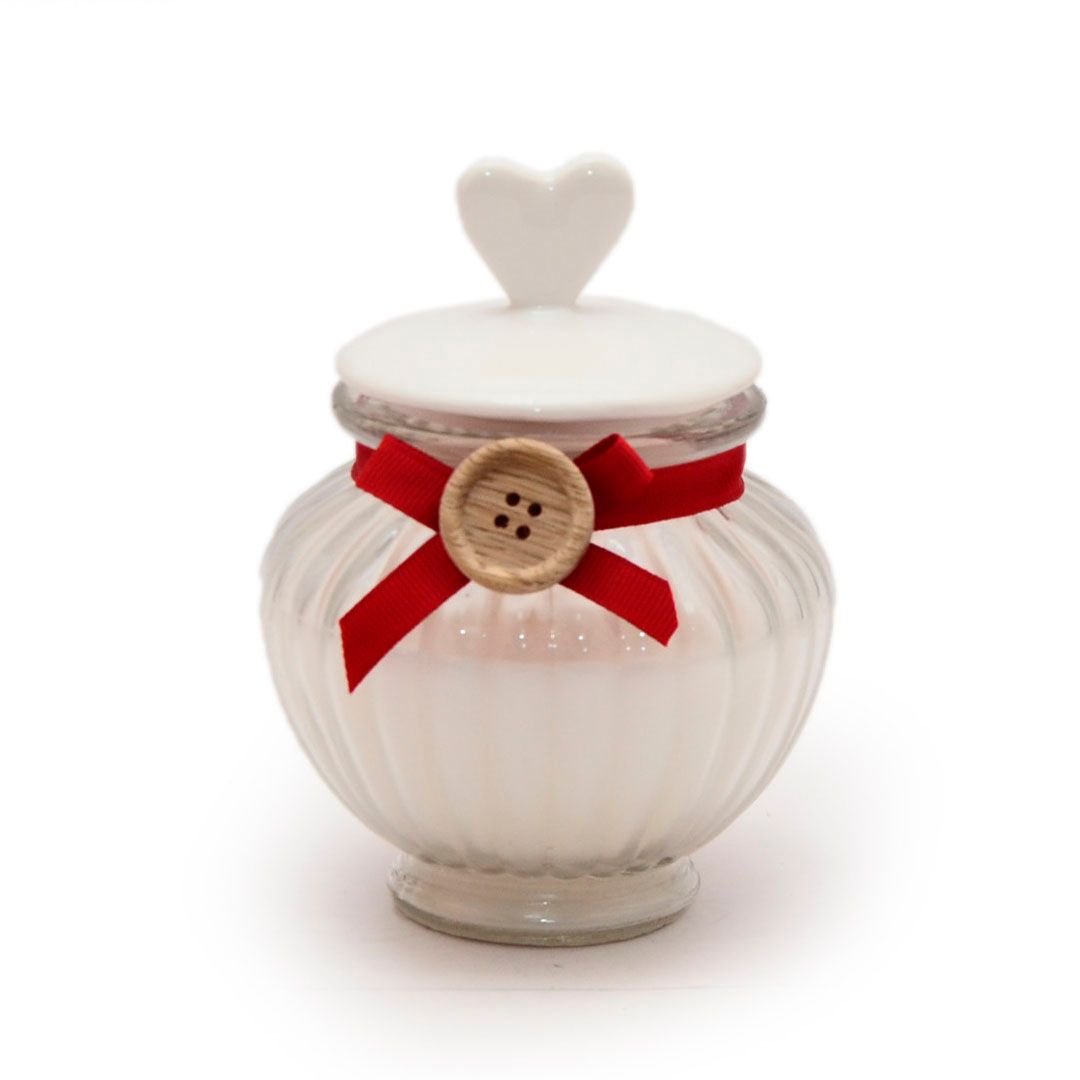 Подсвечник стеклянный Сердце, 10*10*12 см / Вешалки