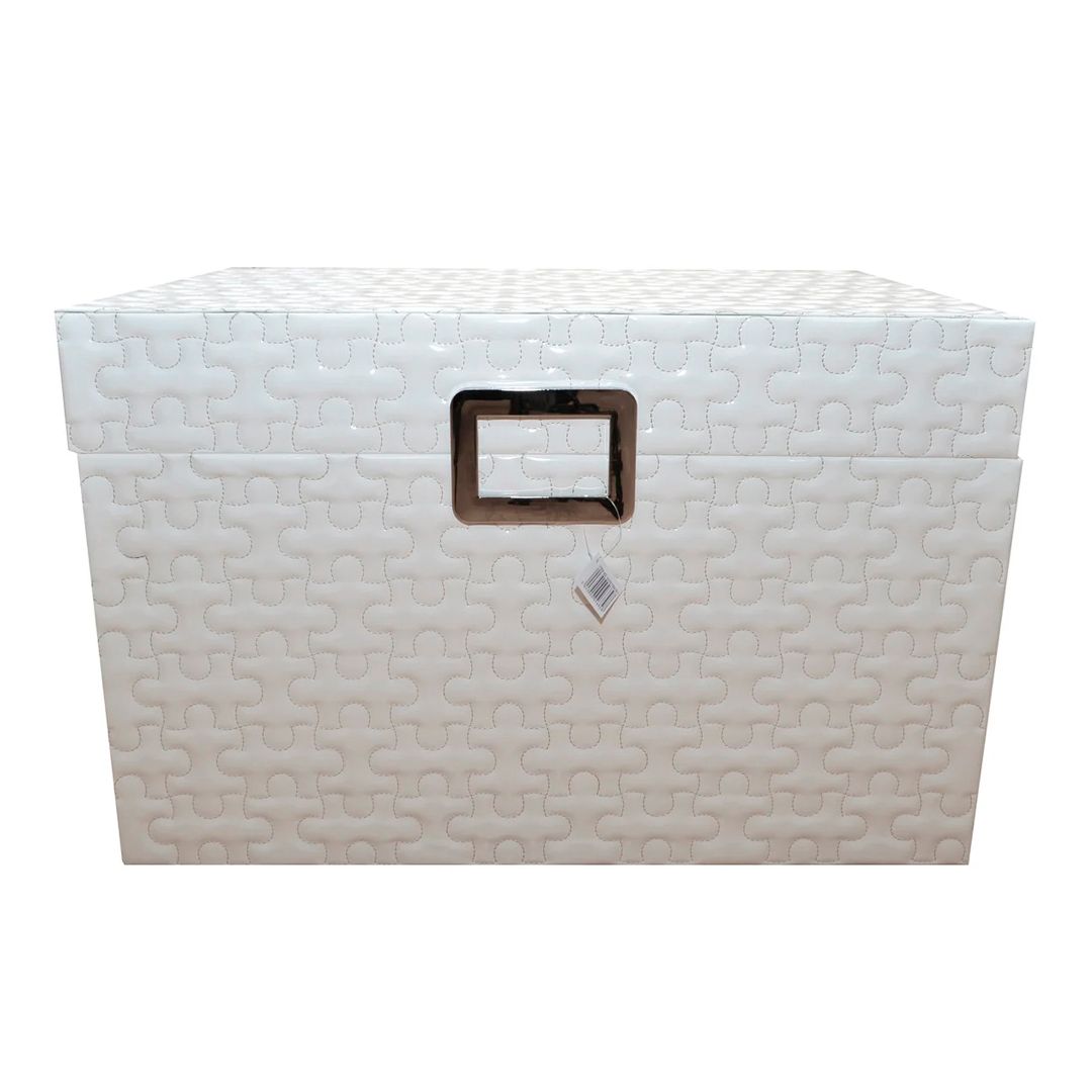 Сундук "Puzzle", маленький, белый, 50*35,5*35 см / Вешалки