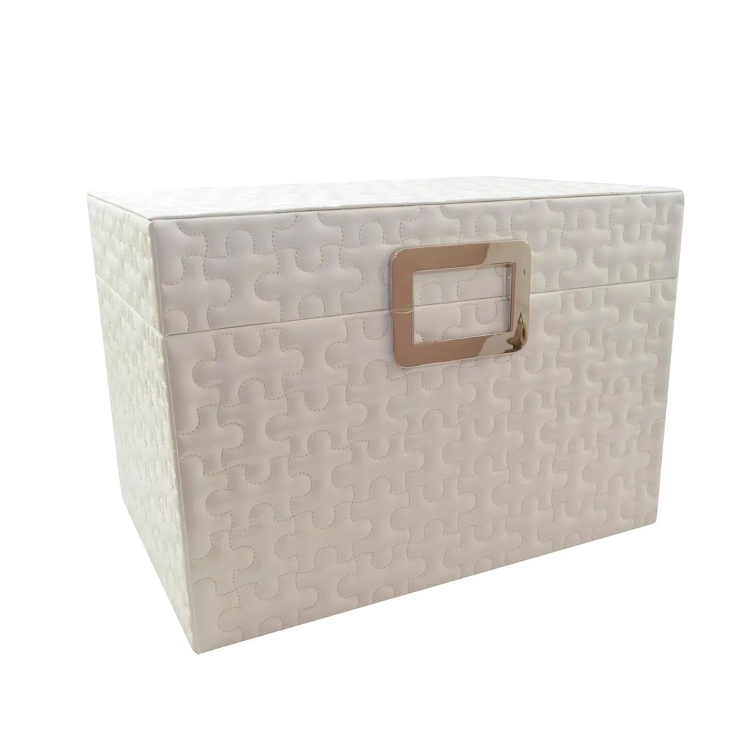 Сундук "Puzzle", маленький, белый, 50*35,5*35 см / Вешалки №3