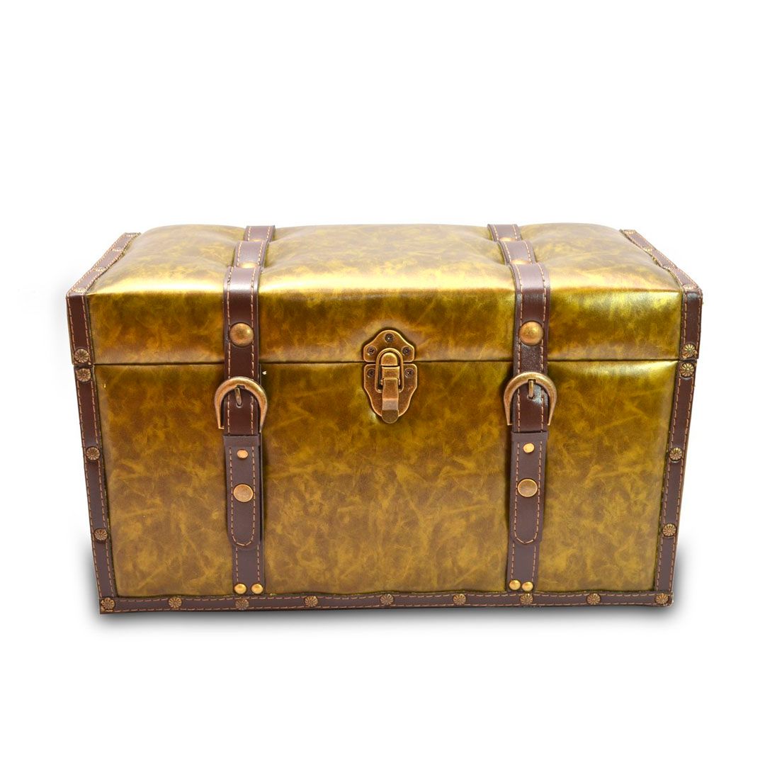 Сундучок тёмно-зелёный, мдф, полиуретан, ткань, 45*25*20 см / Вешалки