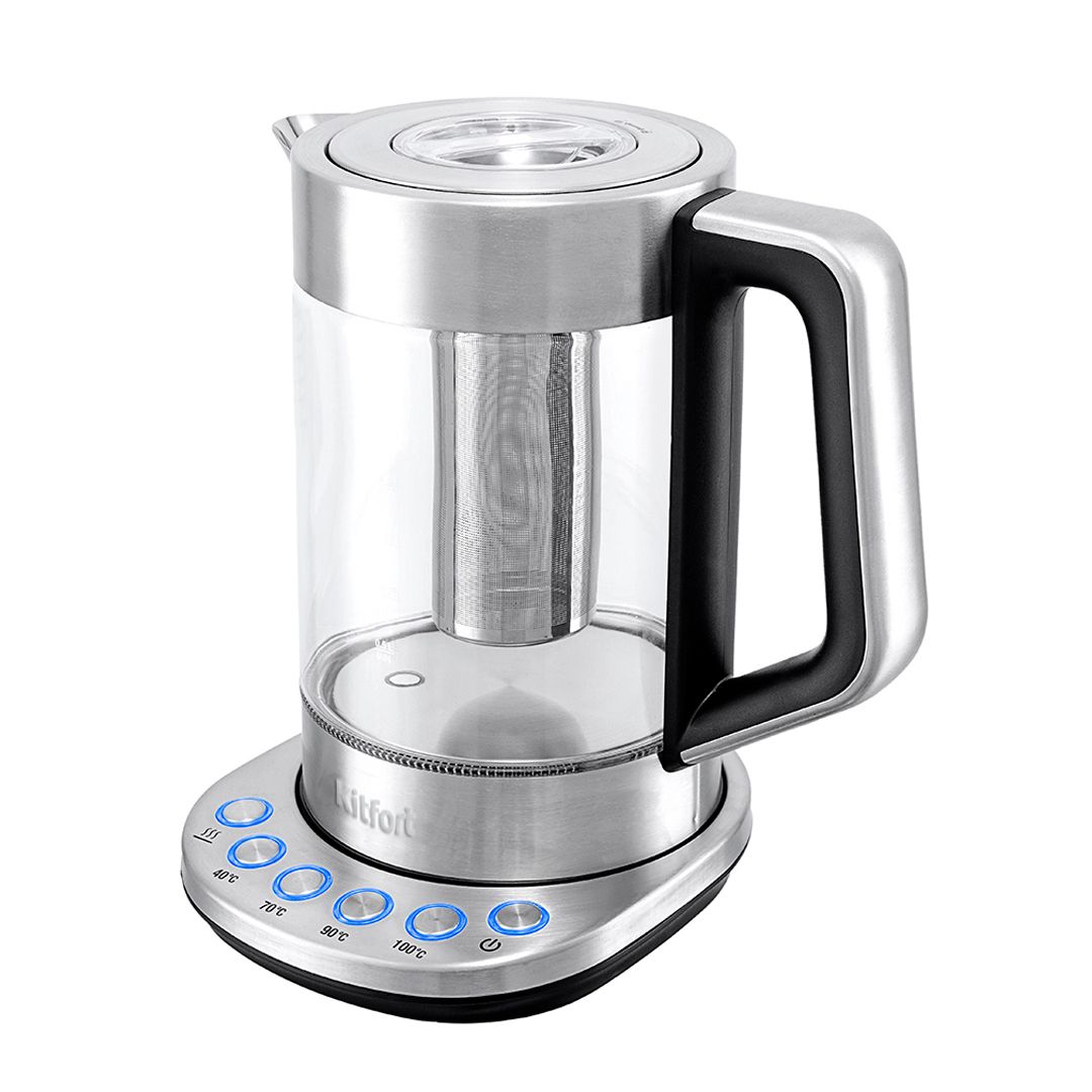 Электрический чайник Kitfort KT-622, 1,7 л, стекло, металл / Чайники	 №2