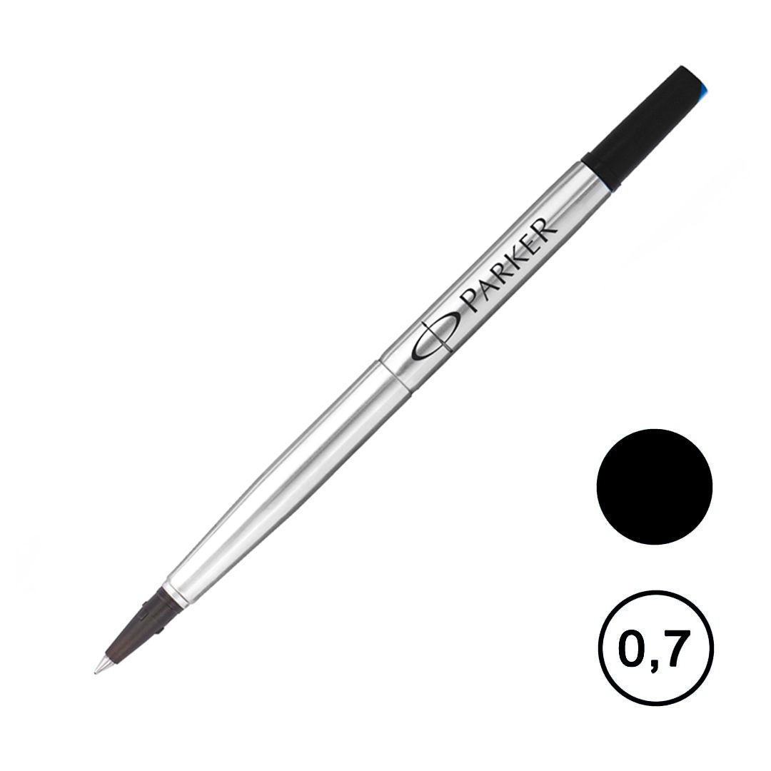 Стержень для роллера Parker "Refill Roller Ball", 0,7 мм, длина 115 мм, черный / Стержни для роллеров