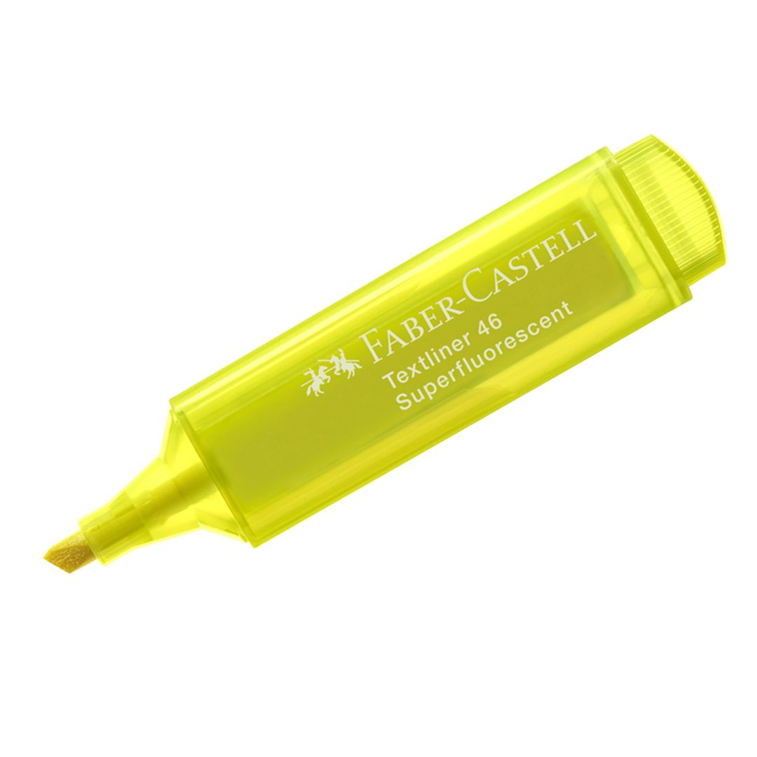 Набор текстмаркеров Faber-Castell "46 Superfluorescent+Pastel", скошенный наконечник 1-5 мм, 4 цвета / Текстовыделители №3