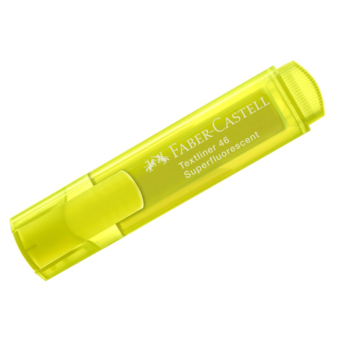 Набор текстмаркеров Faber-Castell "46 Superfluorescent+Pastel", скошенный наконечник 1-5 мм, 4 цвета / Текстовыделители №4