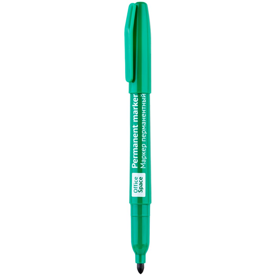 Набор маркеров перманентных OfficeSpace, пулевидный, 1 мм, 4 шт., цена за упаковку / Маркеры перманентные нестираемые №4