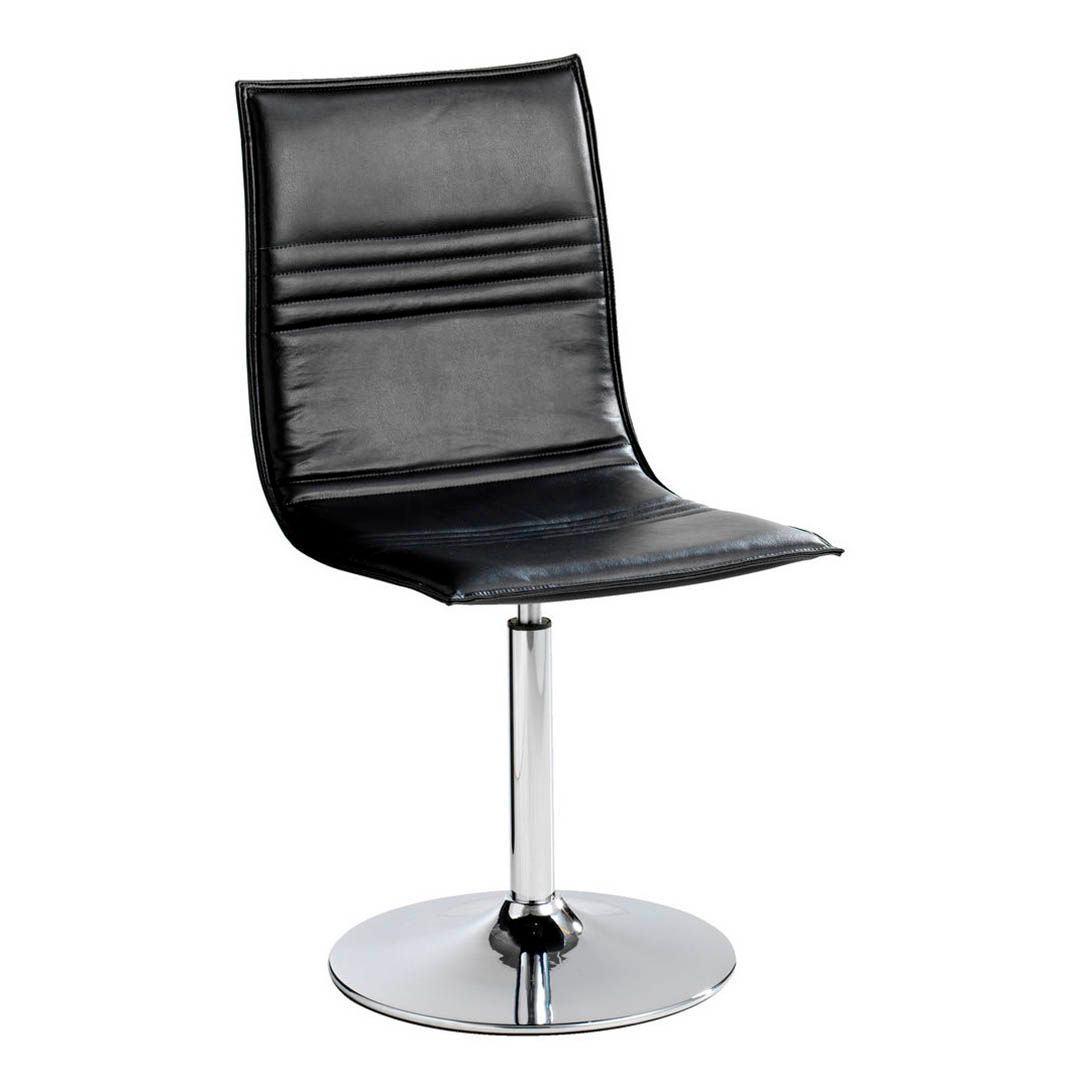 Стул барный Bakken Prestige, кожзам, хром, черный / Стулья