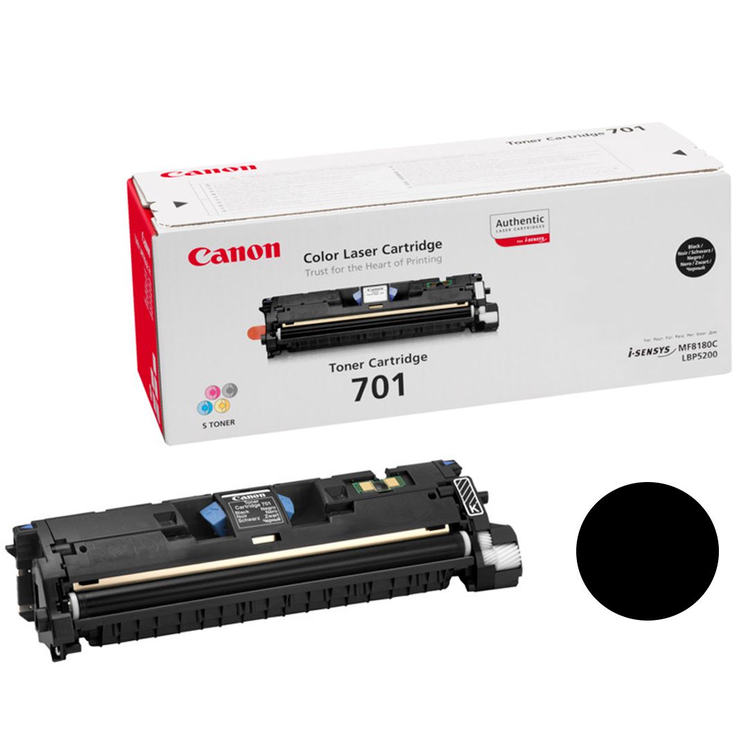 Картридж оригинальный Canon 701 BK для LBP5200, черный / null