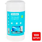 Туба с влажными чистящими салфетками OfficeClean, универсальные, плотные, 100 шт/туба