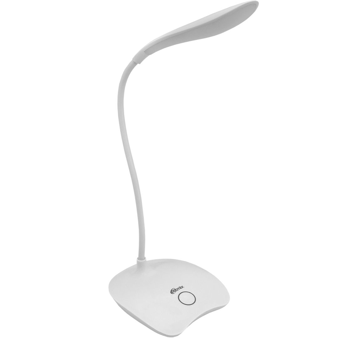Светильник настольный Ritmix LED-210, на подставке, LED, белый / Светильники настольные