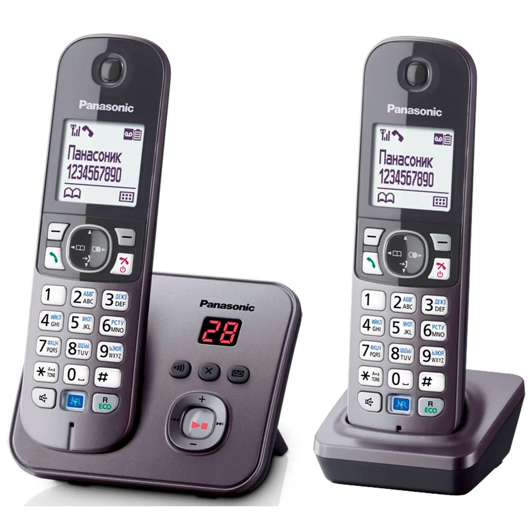 Dect телефон Panasonic KX-TG6822RUM, черно-серый