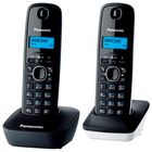 Dect телефон Panasonic KX-TG1612RU1, две трубки, черный/белый