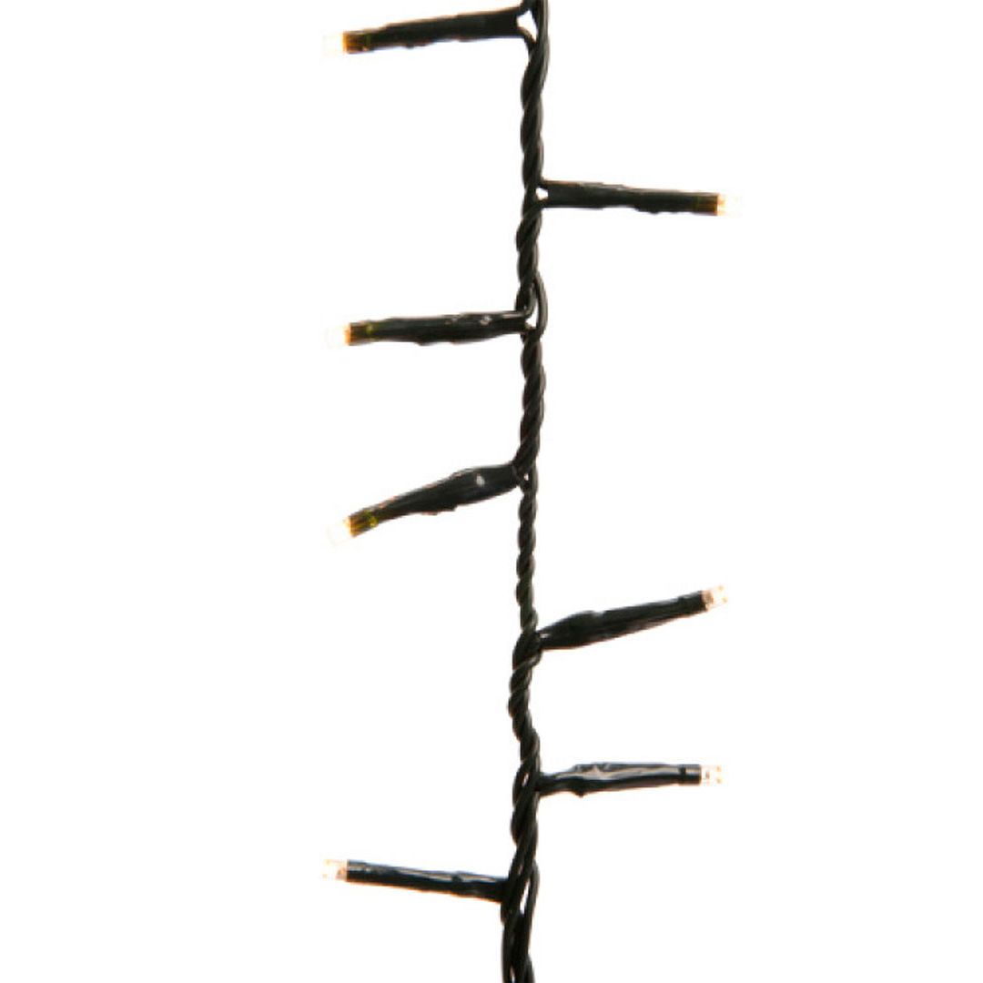 Гирлянда-цепочка, общая длина 16 м, тепло-белый, кабель зеленый / Электрогирлянды