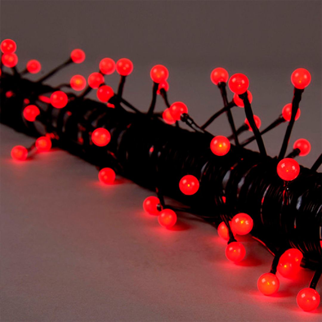 Гирлянда светодиодная "Жемчуга", общая длина 18 м, 80 диодов, красная / Электрогирлянды