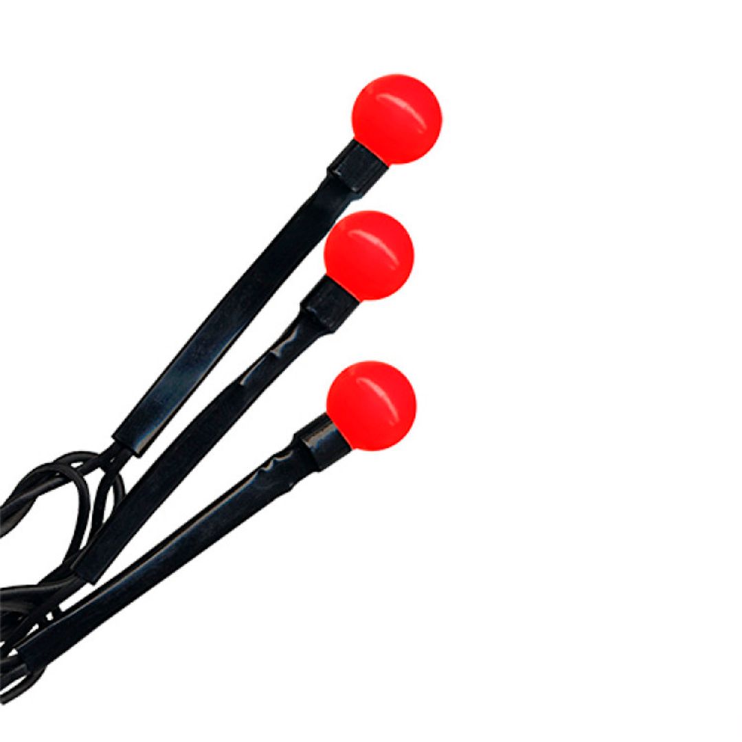 Гирлянда светодиодная "Жемчуга", общая длина 18 м, 80 диодов, красная / Электрогирлянды №2