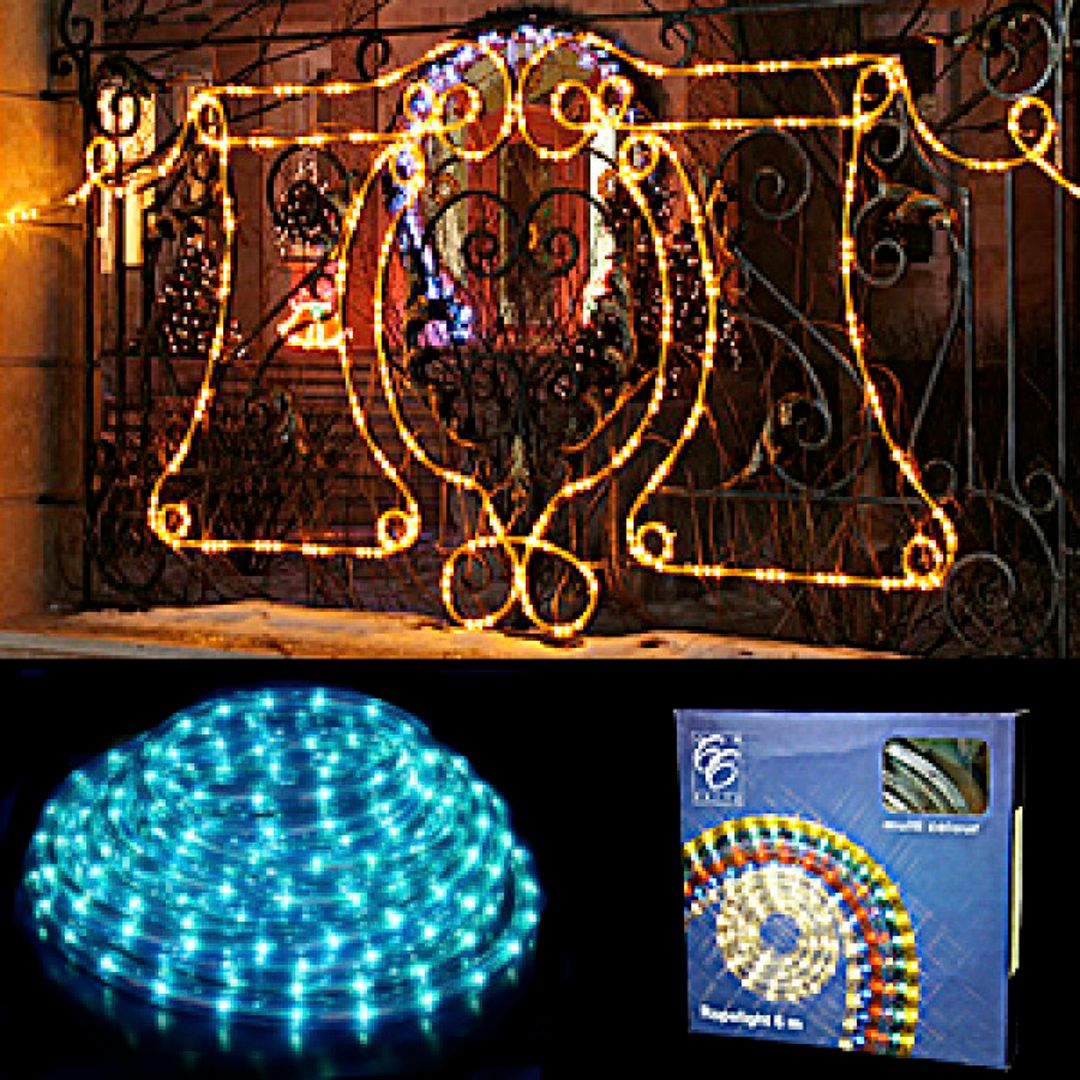 Гирлянда светодиодная дюралайт электр. "Ropelight" Star Trading AB, 9 м, голубая / Электрогирлянды