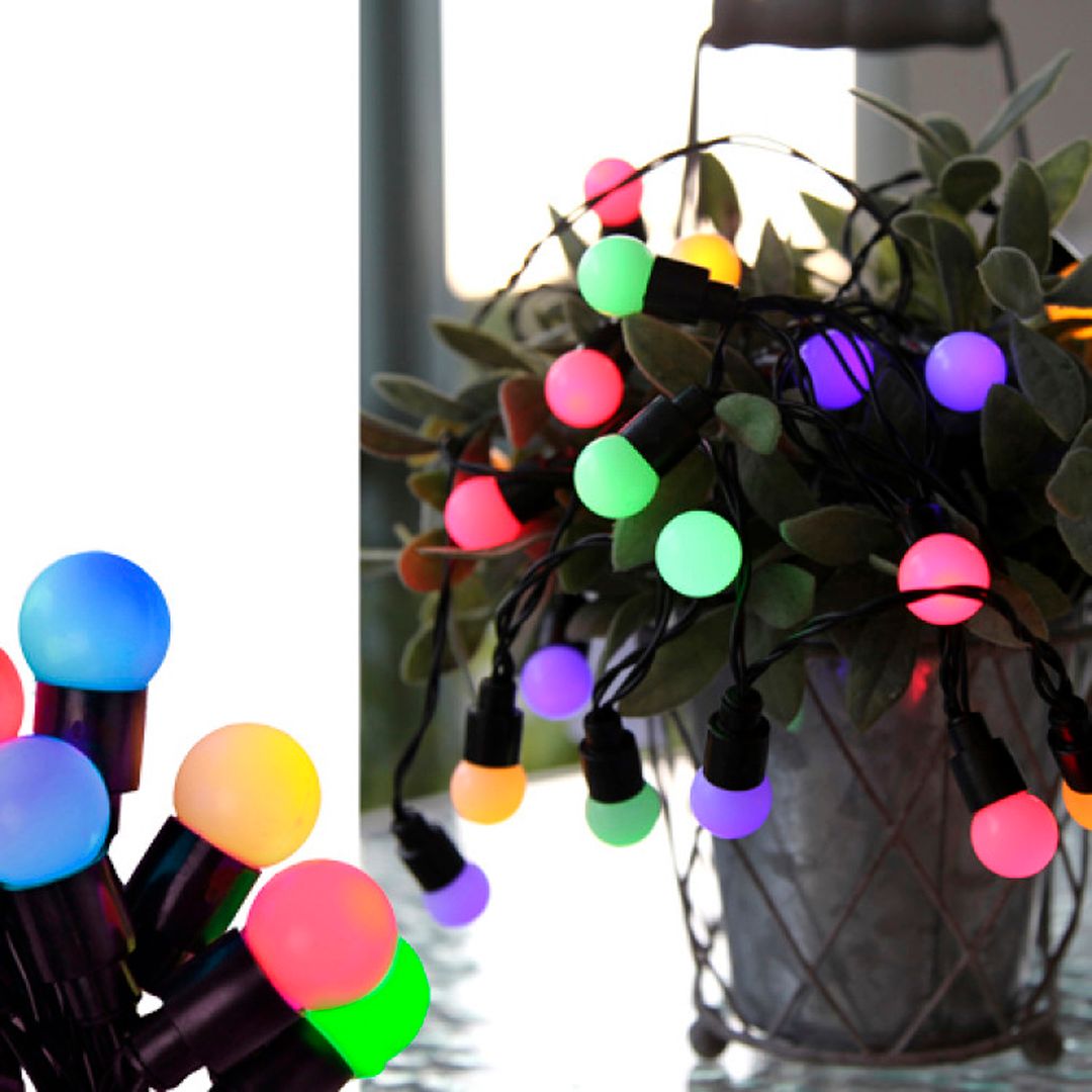 Гирлянда "Шарики" Star Trading AB, 1,9 м, 20 диодов, LED, на батарейках с таймером, разноцветная / Электрогирлянды