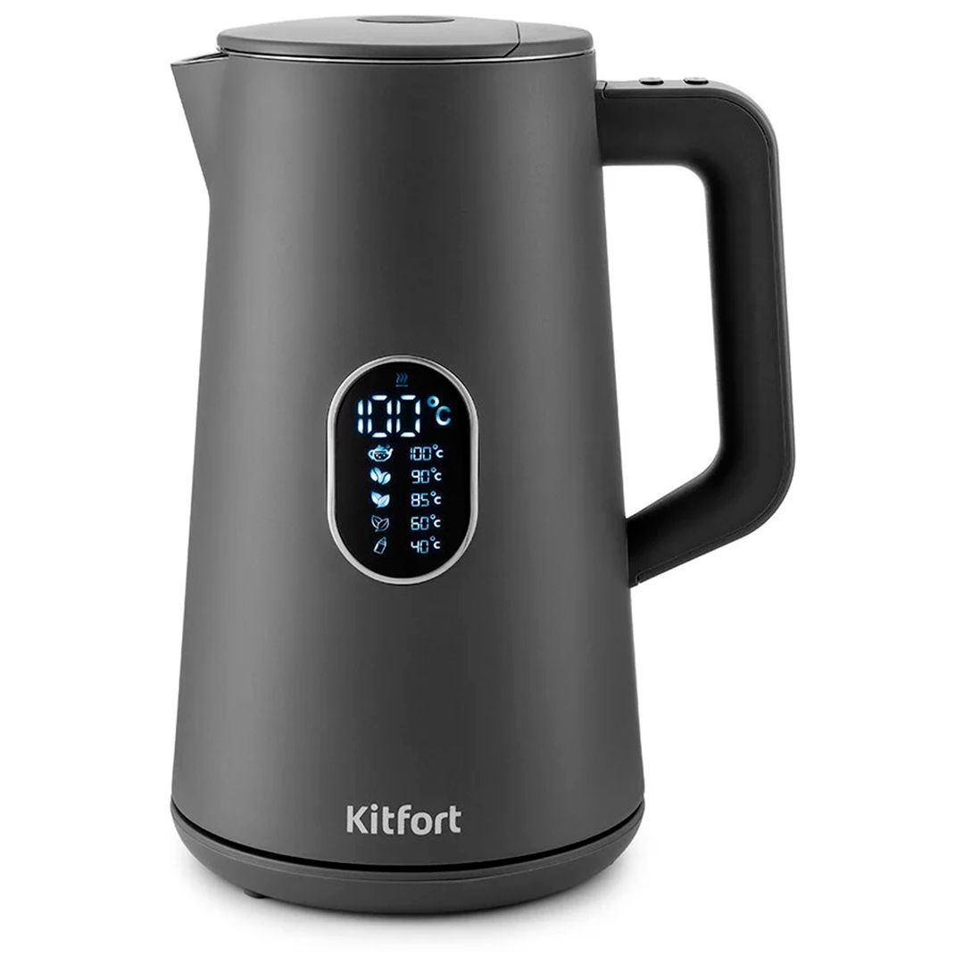 Электрический чайник Kitfort KT-6115-2, 1,5 л, серый / Чайники	