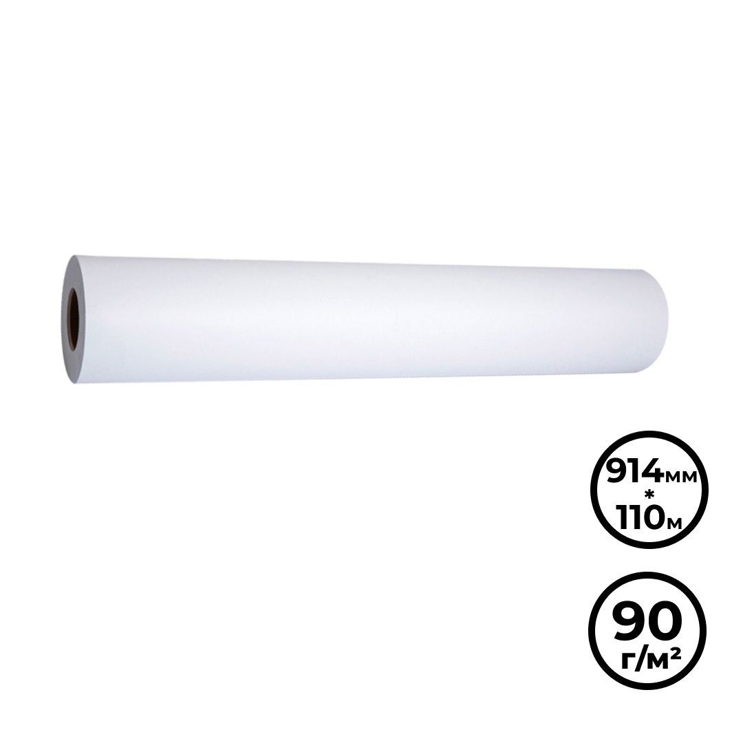 Бумага для плоттера матовая Canon Standart Paper, 914 мм*110 м, 90 гр/м2 / Бумага для плоттеров