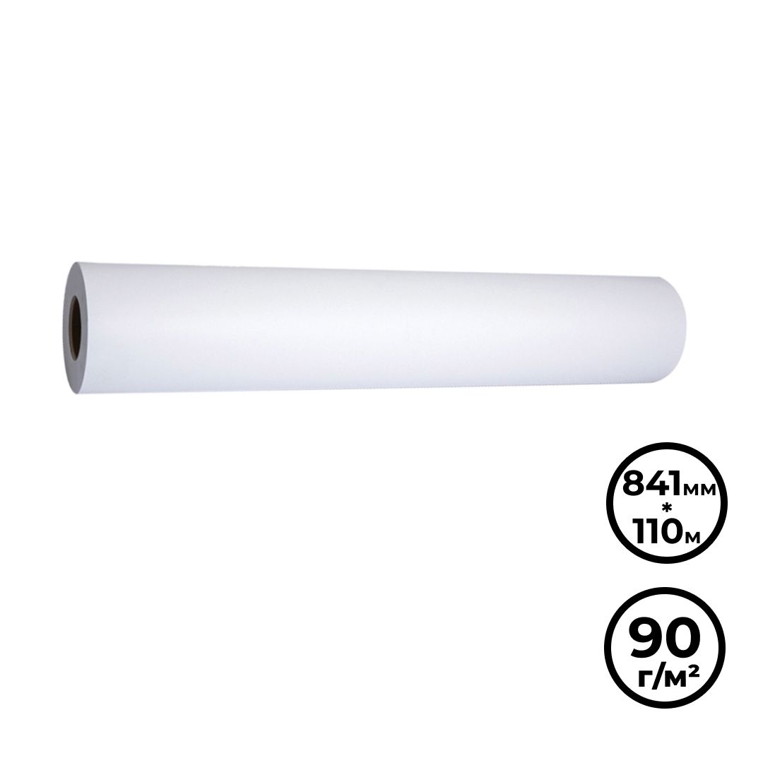 Бумага для плоттера матовая Canon Standart Paper, 841 мм*110 м, 90 гр/м2 / Бумага для плоттеров