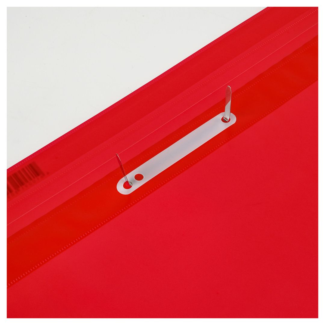 Папка-скоросшиватель Стамм, А4 формат, 180 мкм, красная, с перфорацией / Скоросшиватели пластиковые №4