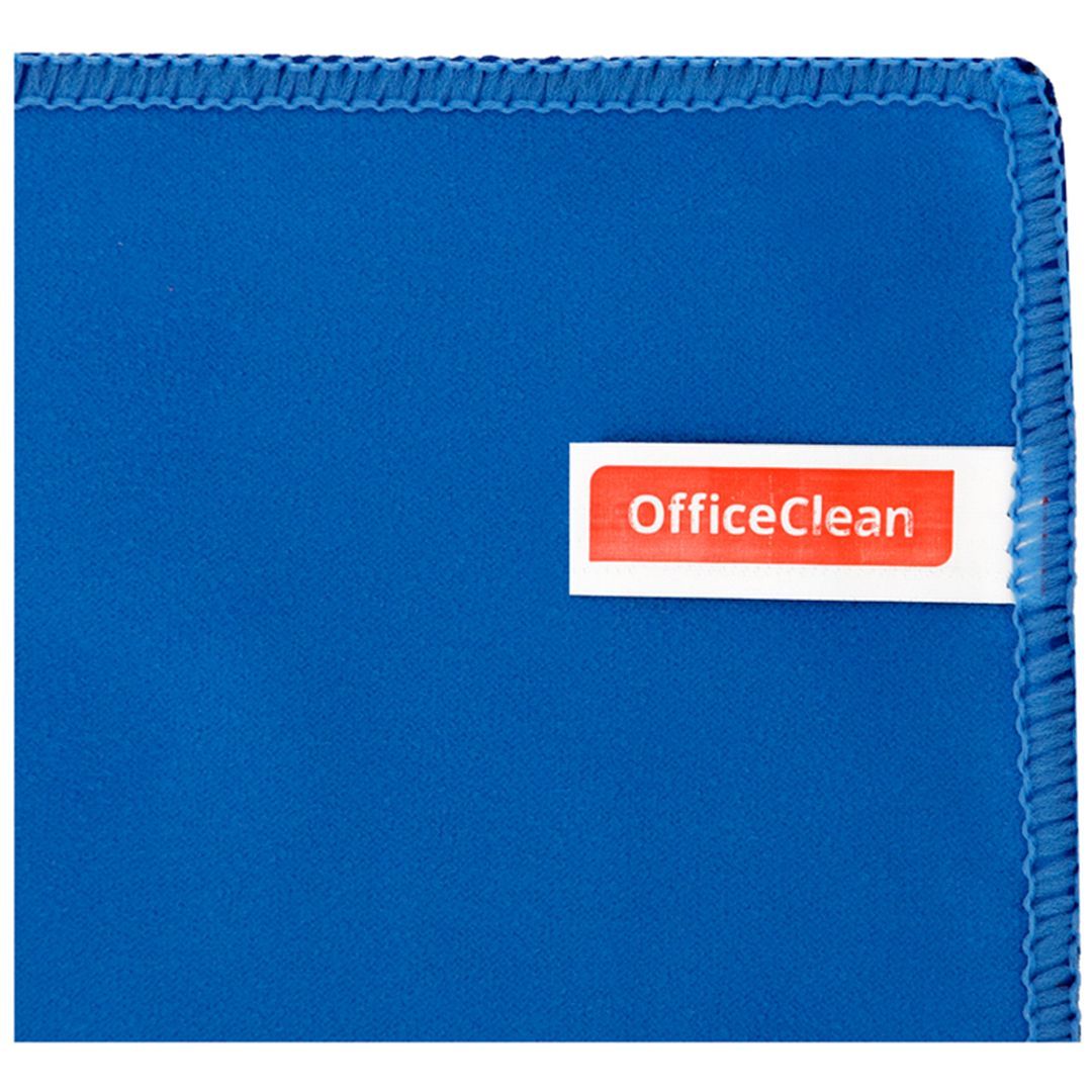 Салфетка для оптики и стекла OfficeClean "Стандарт", микрофибра, размер 30*30 см, синяя / Салфетки хозяйственные №3