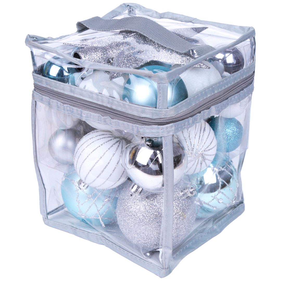 Набор пластиковых шаров "Ассорти" (шар 80 мм/60 мм/40 мм, верхушка-звезда), 34 шт / Елочные украшения №2 oe.kz Набор пластиковых шаров "Ассорти" (шар 80 мм/60 мм/40 мм, верхушка-звезда), 34 шт / Елочные украшения №2