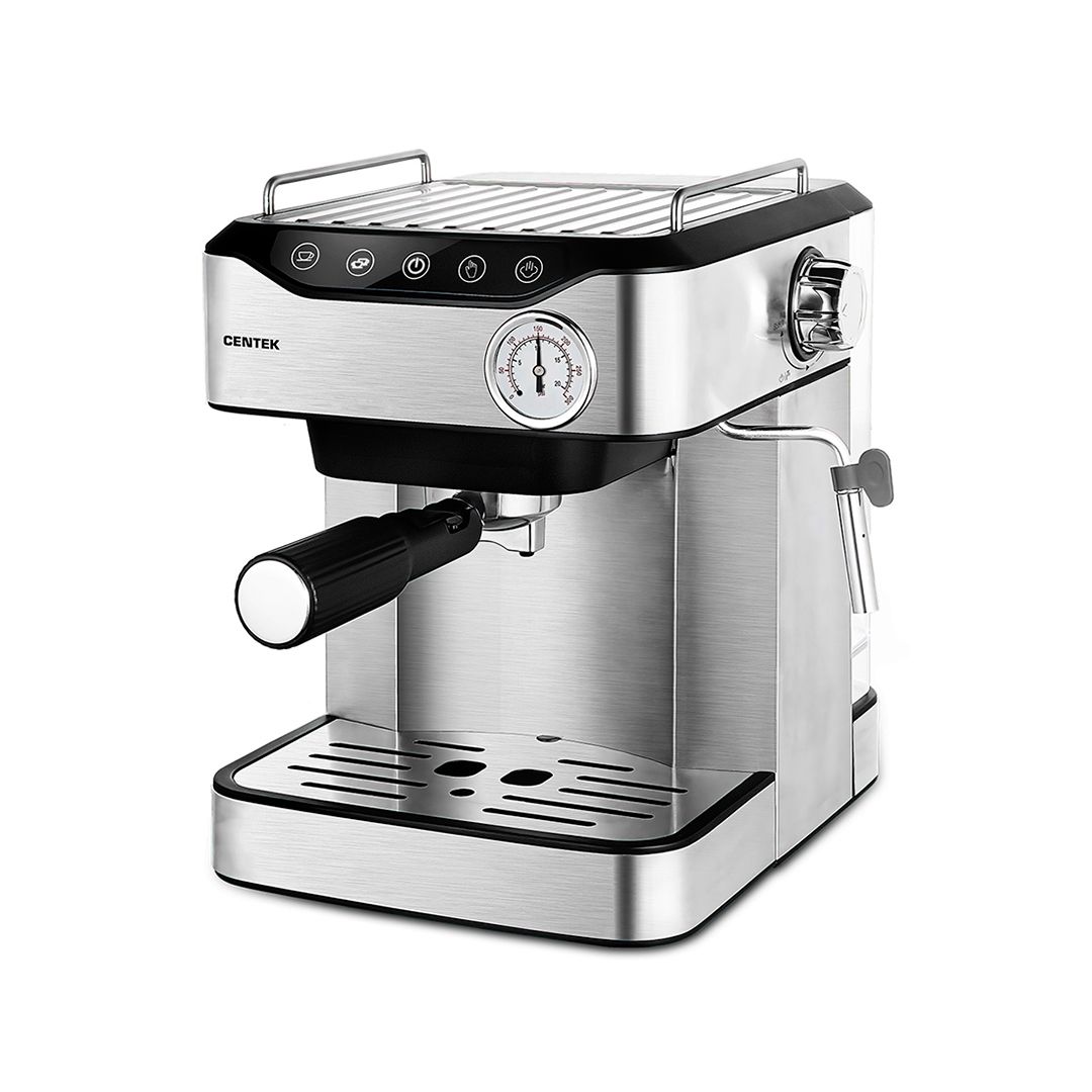Кофеварка Centek CT-1166, рожковая, 1,6 л, серебристая / Кофеварки	
