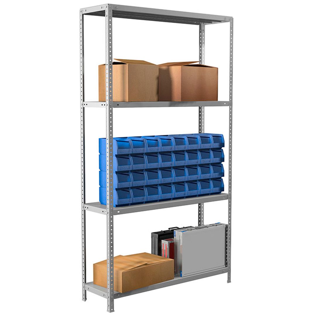 Стеллаж металлический MS Standart 185, 4 полки, 1850*1000*300 мм / Стеллажи