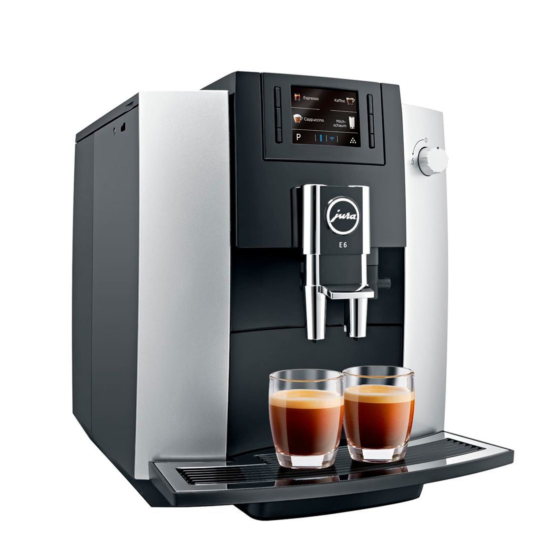 Кофемашина Jura E6 Platin, зерновой, черная/серебро / Кофемашины	 №3