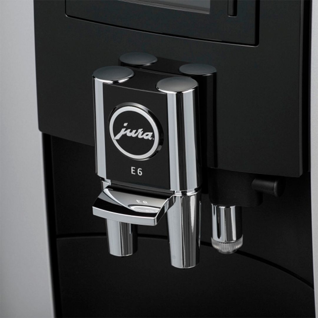 Кофемашина Jura E6 Platin, зерновой, черная/серебро / Кофемашины	 №4
