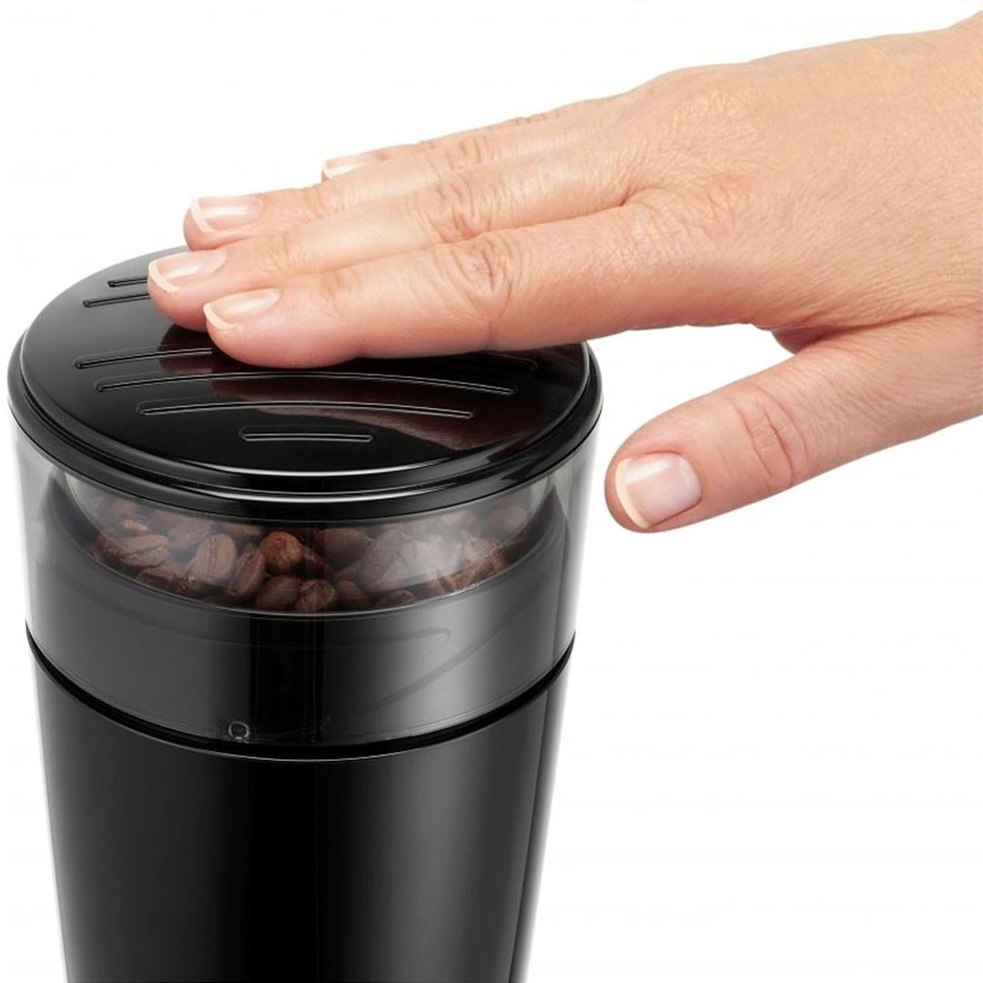 Кофемолка DeLonghi KG200, 170 Вт, вместимость 90 г, черная / Кофемолки №4 oe.kz Кофемолка DeLonghi KG200, 170 Вт, вместимость 90 г, черная / Кофемолки №4