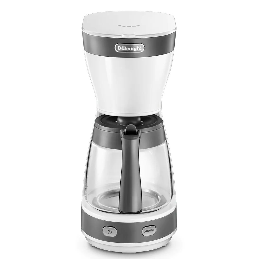 Кофеварка Delonghi ICM16210.WS, капельная, 1,25 л, белая / Кофеқайнатқыштар
