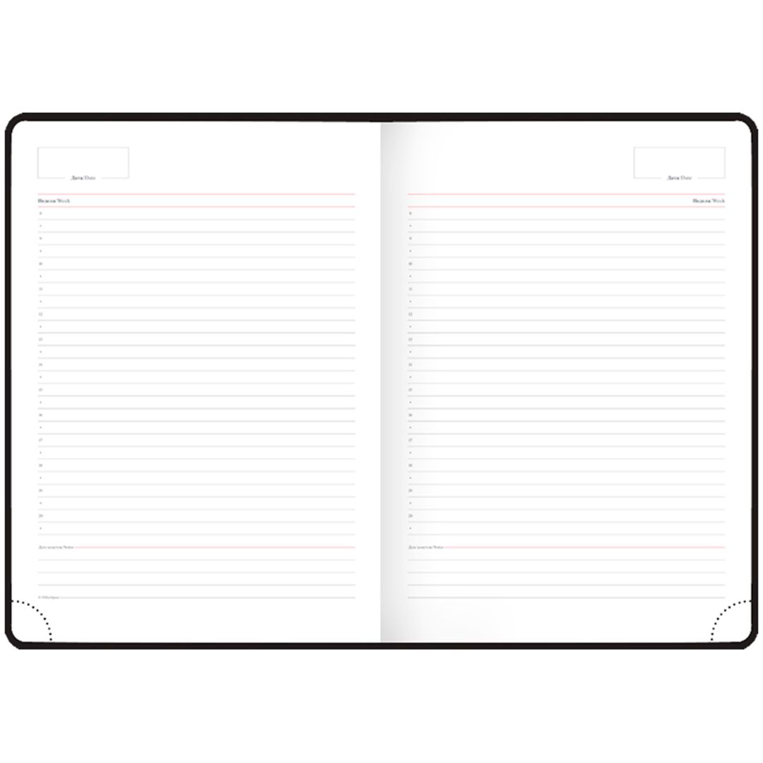 Ежедневник недатированный OfficeSpace "Nebraska", А4, 136 л, кожзам, красный / Ежедневники недатированные №9